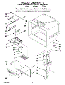 02 - Freezer Liner Parts parts for Maytag Refrigerator MBF2256KEW11 from AppliancePartsPros.com