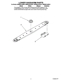04 - Lower Washarm Parts parts for Maytag Dishwasher MDB6701AWW41 from AppliancePartsPros.com