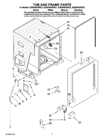 07 - Tub And Frame Parts parts for Maytag Dishwasher ADB2500AWQ37 from AppliancePartsPros.com
