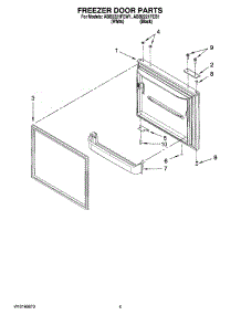 03 - Freezer Door Parts parts for Amana Refrigerator ABB2221FEB1 from AppliancePartsPros.com