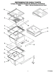 03 - Refrigerator Shelf Parts parts for Maytag Refrigerator MSD2269KEB02 from AppliancePartsPros.com