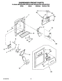 08 - Dispenser Front Parts parts for Maytag Refrigerator MSD2550VEB00 from AppliancePartsPros.com