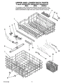 09 - Upper And Lower Rack Parts parts for Maytag Dishwasher MDBH985AWW10 from AppliancePartsPros.com