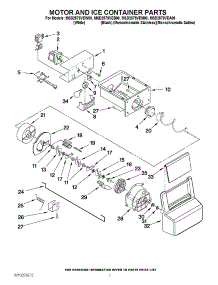05 - Motor And Ice Container Parts parts for Maytag Refrigerator MSD2578VEM00 from AppliancePartsPros.com