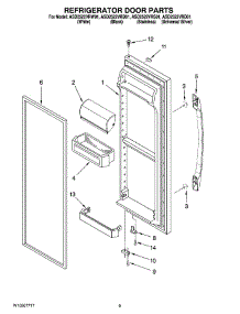 06 - Refrigerator Door Parts parts for Maytag Refrigerator ASD2522VRD01 from AppliancePartsPros.com