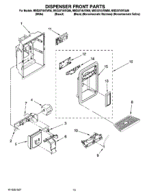 08 - Dispenser Front Parts parts for Maytag Refrigerator MSD2274VEA00 from AppliancePartsPros.com