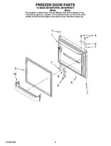 05 - Freezer Door Parts parts for Maytag Refrigerator GB1924PEKW12 from AppliancePartsPros.com