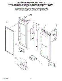 05 - Refrigerator Door Parts parts for Maytag Refrigerator MFF2558VEB10 from AppliancePartsPros.com