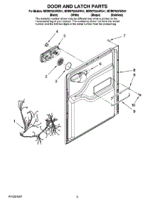 03 - Door And Latch Parts parts for Maytag Dishwasher MDB6702AWQ41 from AppliancePartsPros.com