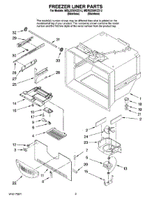 02 - Freezer Liner Parts parts for Maytag Refrigerator MBL2256KES12 from AppliancePartsPros.com