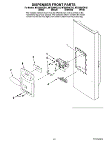 07 - Dispenser Front Parts parts for Maytag Refrigerator MFI2568AES12 from AppliancePartsPros.com