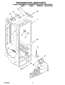 02 - Refrigerator Liner Parts parts for Maytag Refrigerator ASD2522WEW00 from AppliancePartsPros.com