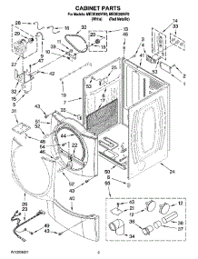 02 - Cabinet Parts parts for Maytag Dryer MEDE300VW0 from AppliancePartsPros.com