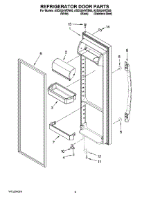 06 - Refrigerator Door Parts parts for Maytag Refrigerator ASD2524VES00 from AppliancePartsPros.com