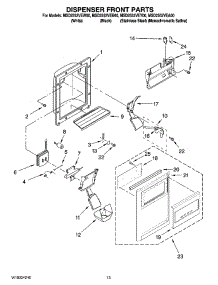 08 - Dispenser Front Parts parts for Maytag Refrigerator MSD2552VEA00 from AppliancePartsPros.com