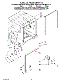 07 - Tub And Frame Parts parts for Maytag Dishwasher MDB6601AWQ46 from AppliancePartsPros.com