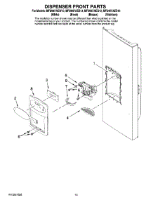 08 - Dispenser Front Parts parts for Maytag Refrigerator MFI2067AEB13 from AppliancePartsPros.com