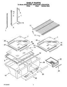 03 - Shelf Parts parts for Maytag Refrigerator MTB2254EEB01 from AppliancePartsPros.com