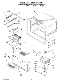 03 - Freezer Liner Parts parts for Maytag Refrigerator ABB1922FEB2 from AppliancePartsPros.com