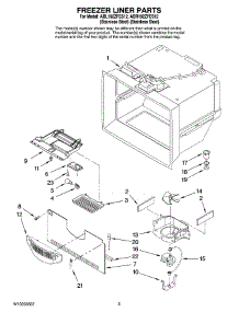 03 - Freezer Liner Parts parts for Maytag Refrigerator ABL192ZFES12 from AppliancePartsPros.com