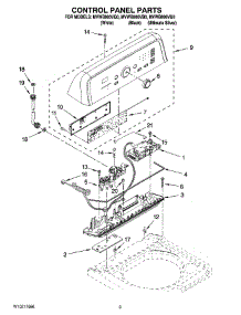 02 - Control Panel Parts parts for Maytag Washer MVWB800VQ0 from AppliancePartsPros.com