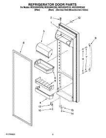 06 - Refrigerator Door Parts parts for Maytag Refrigerator MSD2269KEW02 from AppliancePartsPros.com