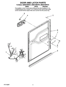 03 - Door And Latch Parts parts for Maytag Dishwasher MDB9750BWW10 from AppliancePartsPros.com