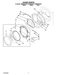04 - Door Parts parts for Maytag Dryer YMEDE500VP0 from AppliancePartsPros.com