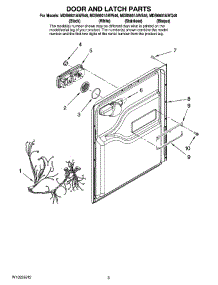 03 - Door And Latch Parts parts for Maytag Dishwasher MDB6601AWQ46 from AppliancePartsPros.com