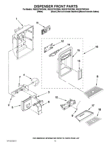 08 - Dispenser Front Parts parts for Maytag Refrigerator MSD2578VEM00 from AppliancePartsPros.com