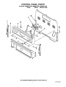 02 - Control Panel Parts parts for Maytag Range AER5844VCB0 from AppliancePartsPros.com