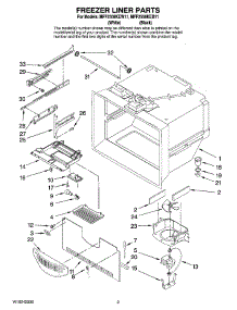 02 - Freezer Liner Parts parts for Maytag Refrigerator MFF2558KEB11 from AppliancePartsPros.com