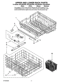 09 - Upper And Lower Rack Parts parts for Maytag Dishwasher ADB1500AWB0 from AppliancePartsPros.com
