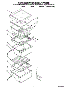 03 - Refrigerator Shelf Parts parts for Maytag Refrigerator ASD2522WES01 from AppliancePartsPros.com