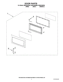 02 - Door Parts parts for Maytag Microwave MMV6186WW0 from AppliancePartsPros.com