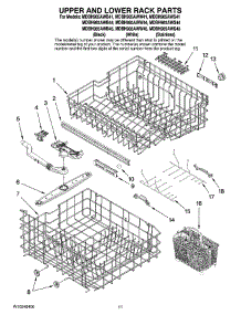 09 - Upper And Lower Rack Parts parts for Maytag Dishwasher MDBH985AWW45 from AppliancePartsPros.com