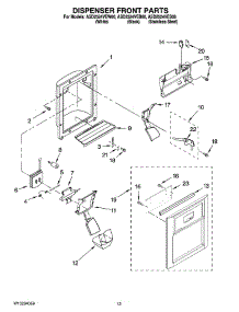 08 - Dispenser Front Parts parts for Maytag Refrigerator ASD2524VEB00 from AppliancePartsPros.com