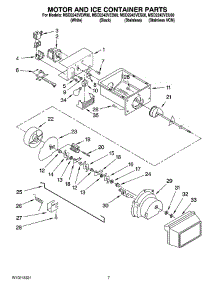 05 - Motor And Ice Container Parts parts for Maytag Refrigerator MSD2242VEB00 from AppliancePartsPros.com