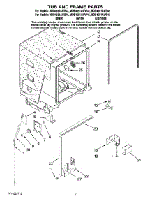 07 - Tub And Frame Parts parts for Maytag Dishwasher MDB4651AWW46 from AppliancePartsPros.com