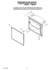 03 - Freezer Door Parts parts for Maytag Refrigerator MBR2262KES12 from AppliancePartsPros.com