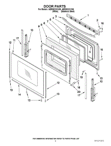 05 - Door Parts parts for Maytag Range AER5522VCW0 from AppliancePartsPros.com