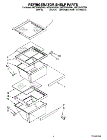 03 - Refrigerator Shelf Parts parts for Maytag Refrigerator MSD2542VEW01 from AppliancePartsPros.com