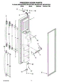 07 - Freezer Door Parts parts for Maytag Refrigerator MSD2550VEU00 from AppliancePartsPros.com
