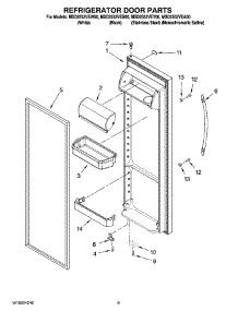 06 - Refrigerator Door Parts parts for Maytag Refrigerator MSD2552VEA00 from AppliancePartsPros.com