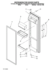 06 - Refrigerator Door Parts parts for Maytag Refrigerator MSD2658KGW02 from AppliancePartsPros.com