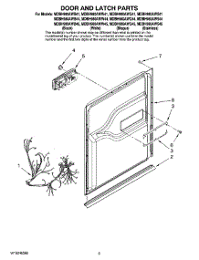 03 - Door And Latch Parts parts for Maytag Dishwasher MDBH980AWW44 from AppliancePartsPros.com