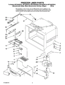 02 - Freezer Liner Parts parts for Maytag Refrigerator MFF2558VEB10 from AppliancePartsPros.com