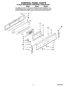 02 - Control Panel Parts parts for Maytag Range MERH865RAW15 from AppliancePartsPros.com