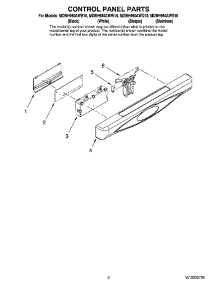 02 - Control Panel Parts parts for Maytag Dishwasher MDBH980AWQ10 from AppliancePartsPros.com