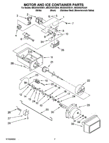 05 - Motor And Ice Container Parts parts for Maytag Refrigerator MSD2552VEW01 from AppliancePartsPros.com